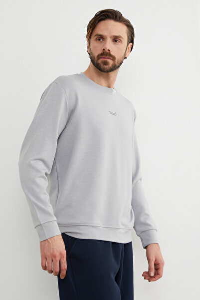 Fulla Moda Basic Crew Neck Modal Fabric Sweatshirt