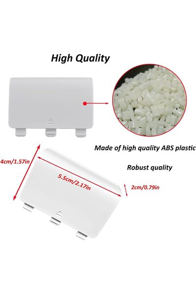 eWINNER 4 PCS Battery Back Cover for Xbox One/One S/One X Controller (White)