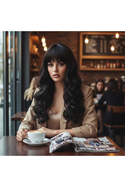Bucuks Daalı Perçemli Long Fiber Sen Wig / Brown