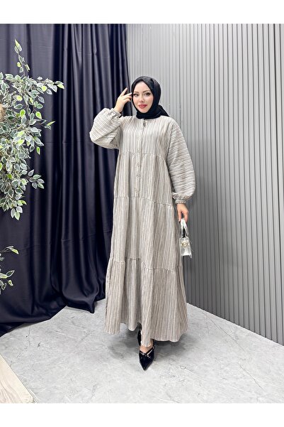 MİSS M.A.T FASHİON Alaçati Gofre Oversized Comfortable Dress