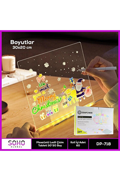 eco port Ledli Çizim Tableti 20*30 Boy