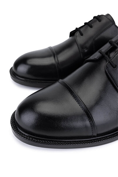 Tamer Tanca Erkek Hakiki Deri Siyah Klasik Ayakkabı