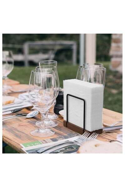 Generic Napkin Holder for Dining Table - Rustic Standing Paper Towel Dispenser