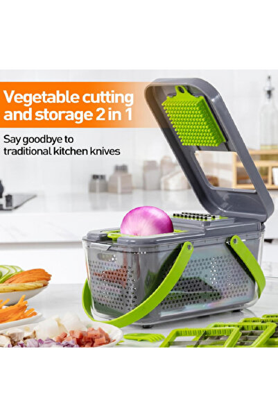 Generic Multifunctional 22-in-1 Food & Vegetable Chopper with Container Grater