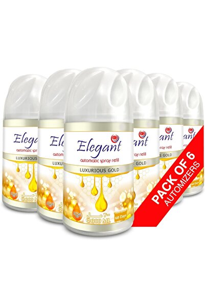AFS Elegant Elegant Automatic Spray Refill – Luxurious Gold – 300ML – Pack of 6 – Air Freshener Refill