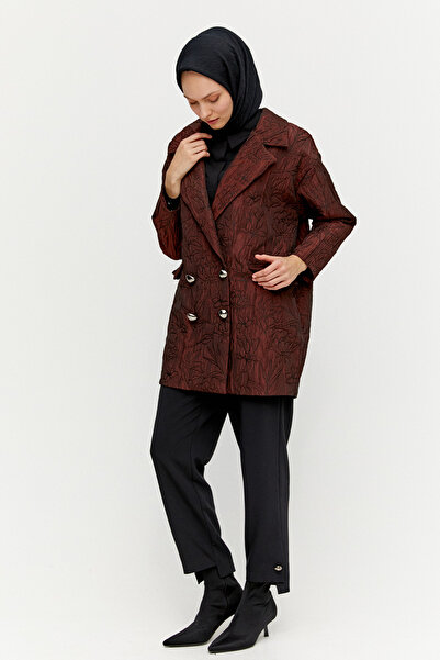 Setrms Çiçek Desenli Kruvaze Oversize Kap