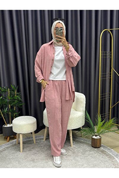 LY LEYO TEKSTİL Patterned Shirt Set