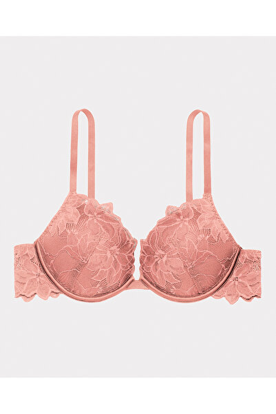 La senza حمالة صدر دافعة مع دانتيل Reverie بالكامل باللون الوردي القديم