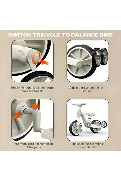 MACON 3-in-1 Convertible Kids Smart Tricycle/Bicycle/Balance Bike (Green)