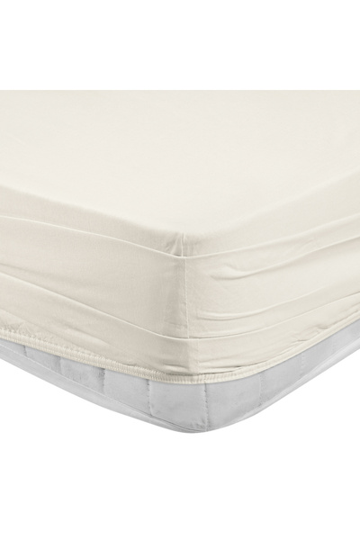 Altınbaşak Freesia single ranforce fitted sheet 100x200+35 cm ecru