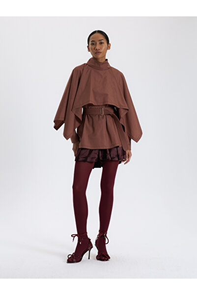 BAQA Brown Belted Short Blouse