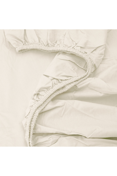 Altınbaşak Freesia single ranforce fitted sheet 100x200+35 cm ecru