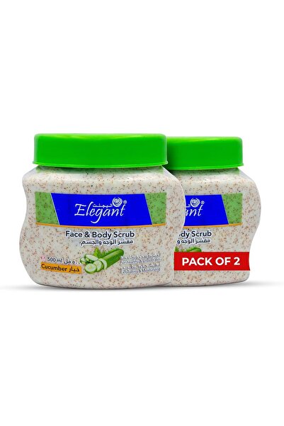 AFS Elegant Elegant Cool Cucumber Face & Body Scrub | 500 ML | Twin Pack