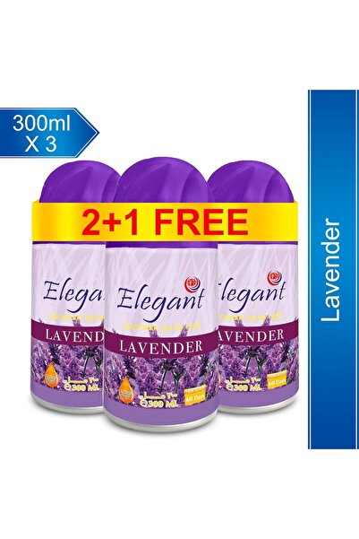 AFS Elegant Elegant Automatic Spray Refill - Lavender - 300ml - Pack of 3 - Air Freshener Refill