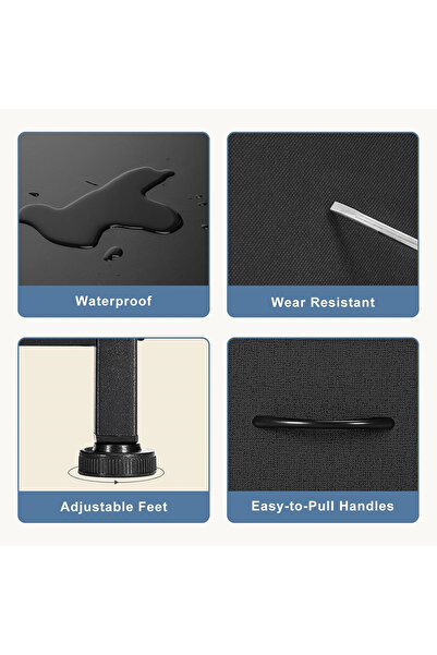 Zztcmp Dresser with 9 Drawers,Furniture Storage Chest Tower Unit 100*30*100cm(Black)