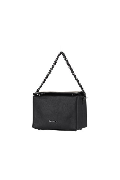 Bueno Shoes Black Leather Women's Shoulder Bag 01Wba7946