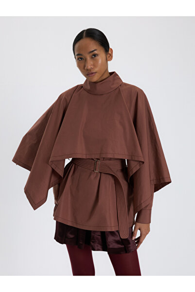 BAQA Brown Belted Short Blouse