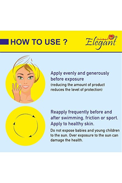 Elegant KIDS Sunblock Cream SPF 60, 170g – Moisturizing & Water Resistant, Vitamin E, Face & Body