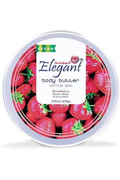AFS Elegant زبدة الجسم الفاخرة برائحة الفراولة - ٢٢٥ مل - مرطبة ومغذية (نباتي...