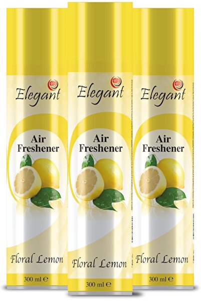 AFS Elegant Elegant Floral Lemon Air Freshener Spray - 300ML - Pack of 3 - Eliminates Bad Odour, Alcohol-Free