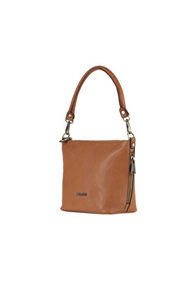 Bueno Shoes Tan Dark Leather Women's Shoulder Bag 01Wba7952