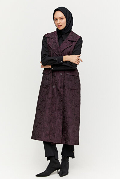 Setrms Çiçek Desenli Kruvaze Uzun Yelek