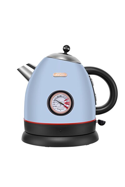 JACAL Stainless Steel Electric Kettle with Thermometer 1.7L 1800W GL-E3B-2 Blue