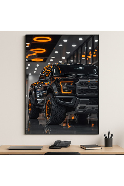 BLT DİZAYN Off-Road Pickup Glass Table with Powerful Motor