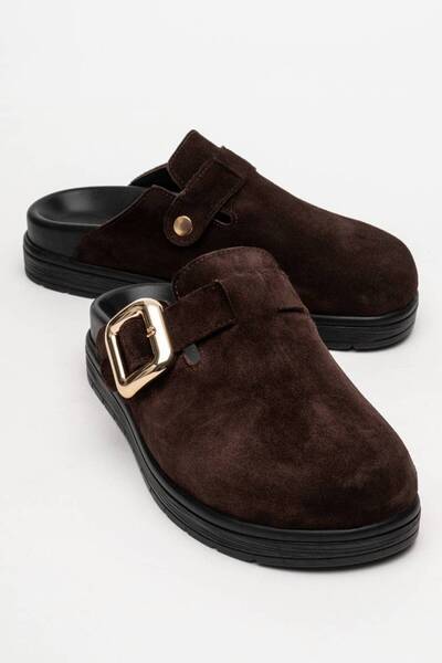 inyola Women's Genuine Leather Daily Suede Slippers 6333