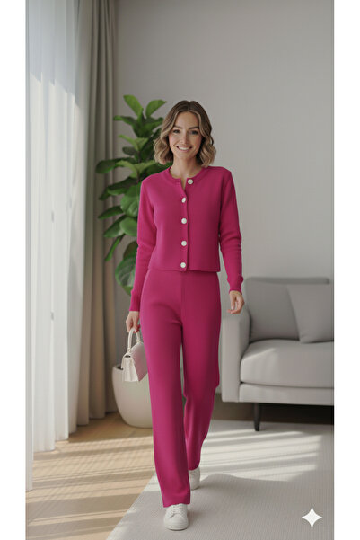 ikomteks Crop Triko Top and Bottom Set