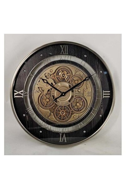 AROW Duvar Saati Dekoratif Krom Antrasit TR-1032