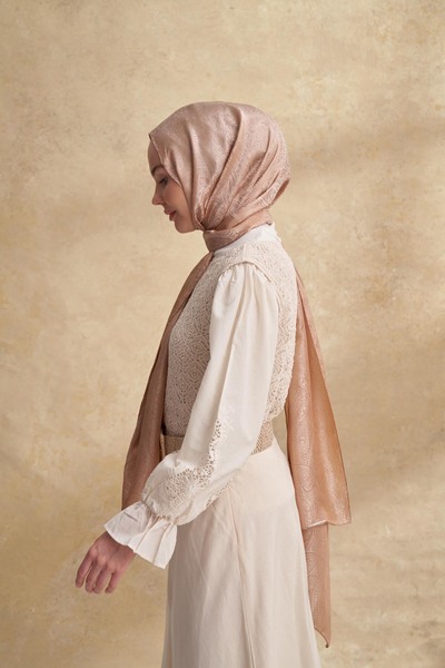 ARMANDA Jose Jakar Ethnic Pattern Shawl - Camel Feather