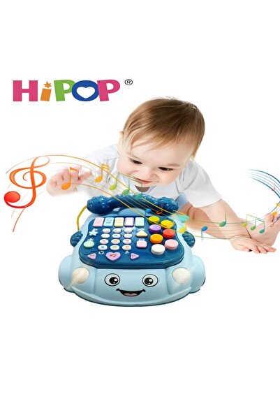 HIPOP ألعاب أطفال مع ضوء وموسيقى، لعبة هاتف الطفل الموسيقية للسيارة، لعبة تعل...