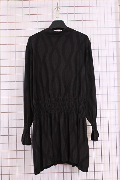 YXL COLLECTION Women's Plus Size Stretch Fabric Drawstring Long Mother Cardigan