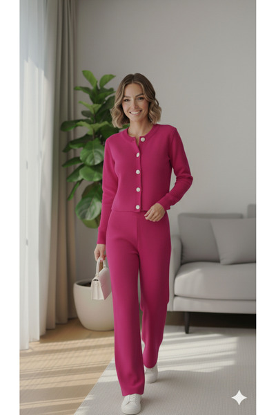 ikomteks Crop Triko Top and Bottom Set