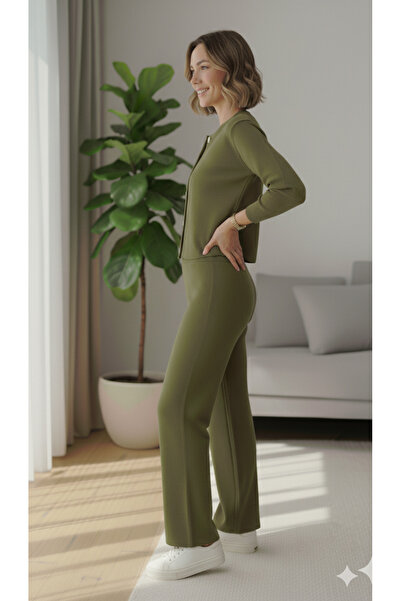 ikomteks Crop Triko Top and Bottom Set