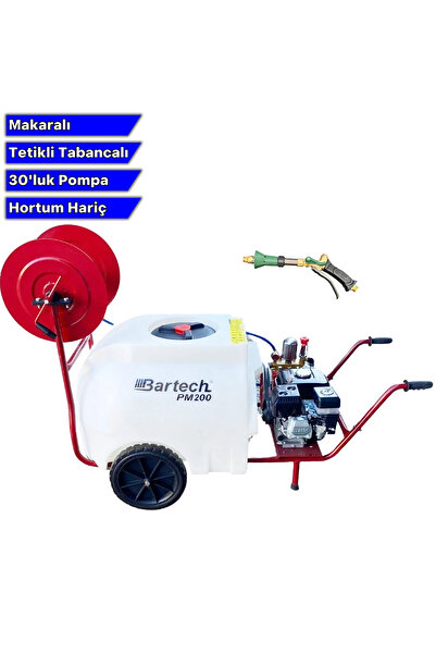 BARTECH PM200 İlaçlama Tankı Tetikli Tabanca 200LT 30 luk Pompa Hortumsuz