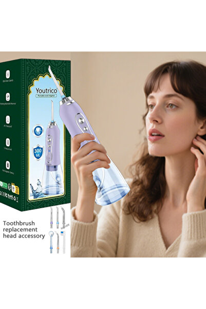 Youtrico خيط تنظيف الأسنان المائي - جهاز ري فموي محمول، منظف أسنان تقويمي