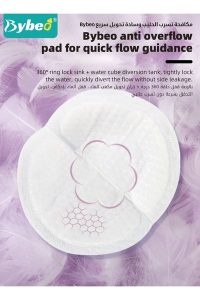BYBEO 100 Count Disposable Nursing Pads For Breastfeeding, Ultra-Thin and Super-absorbent Breast Pads, Sof