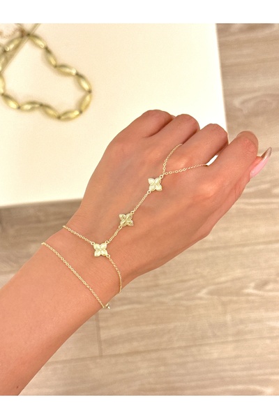 YOUES JEWELRY 14K RENK ÇELİK ŞAHMERAN GOLD KADIN ŞAHMERAN