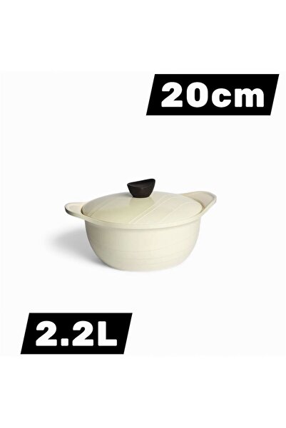 PN Korean non-stick ceramic cooking pot - made of high-quality cast aluminum, 20 cm size, 2.2 liter capacity