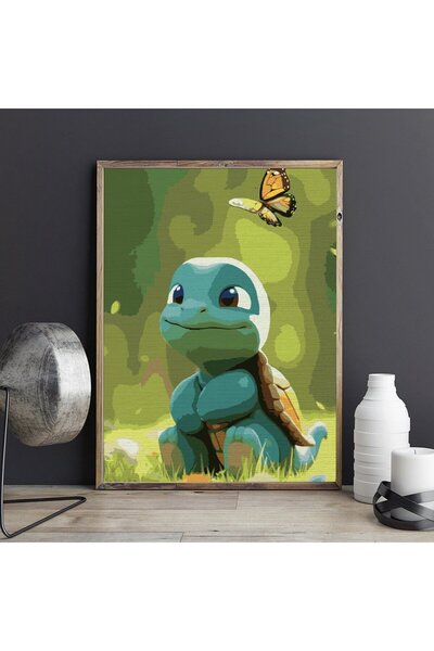 Pictorul Fericit Țestoasa Pokemon (Pokemon turle) - Pictură pe numere