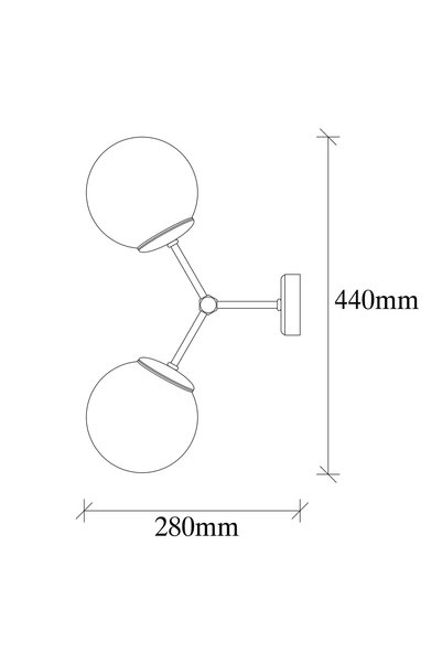 MOİRA Modern Double Glass Wall Sconce Glop White Glass E27 Lampholder Bedside Corridor,Damar-6342