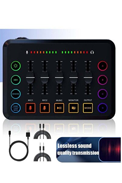 Generic Leon Home F9 Live Sound Card - Professional Live Mixing Console with Bluetooth & 48V Phantom Power