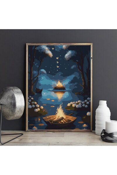 Pictorul Fericit Foc de tabără (Campfire) - Pictură pe numere