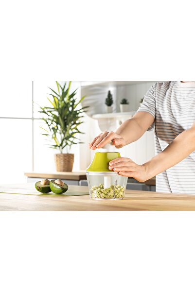 Pazar Kapısı Manual Press 3-Blade Handheld Rondosu Fast Cutting Practical Kitchen Chopper