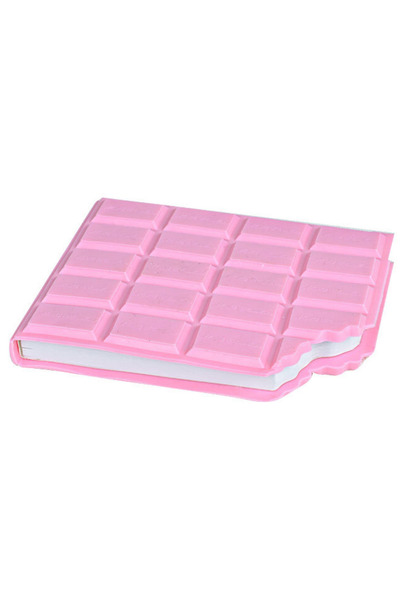 vattara Notebook with Strawberry Scent and Bite-Resistant Pink Chocolate Bar Design