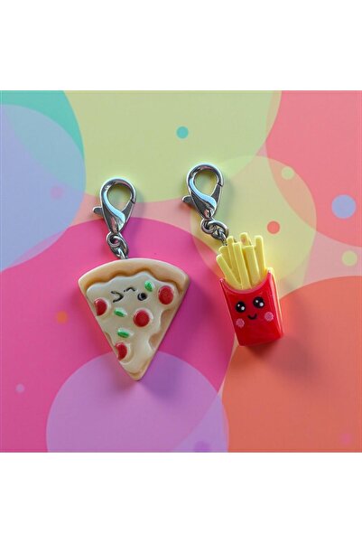 Pizza ve Patates Kızartması Ayakkabı Süsü ve Charmı
