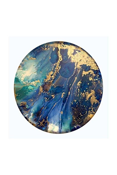 Pictorul Fericit Painting canvas, 100% cotton, round, white, chassis included, Artist Phoenix - Size 30 cm