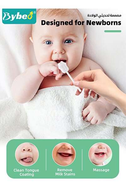 BYBEO 42PCS Baby Tongue Cleaner, Baby Oral Cleaner, Newborn Baby Toothbrush, Infant Toothbrush, Infant Ton